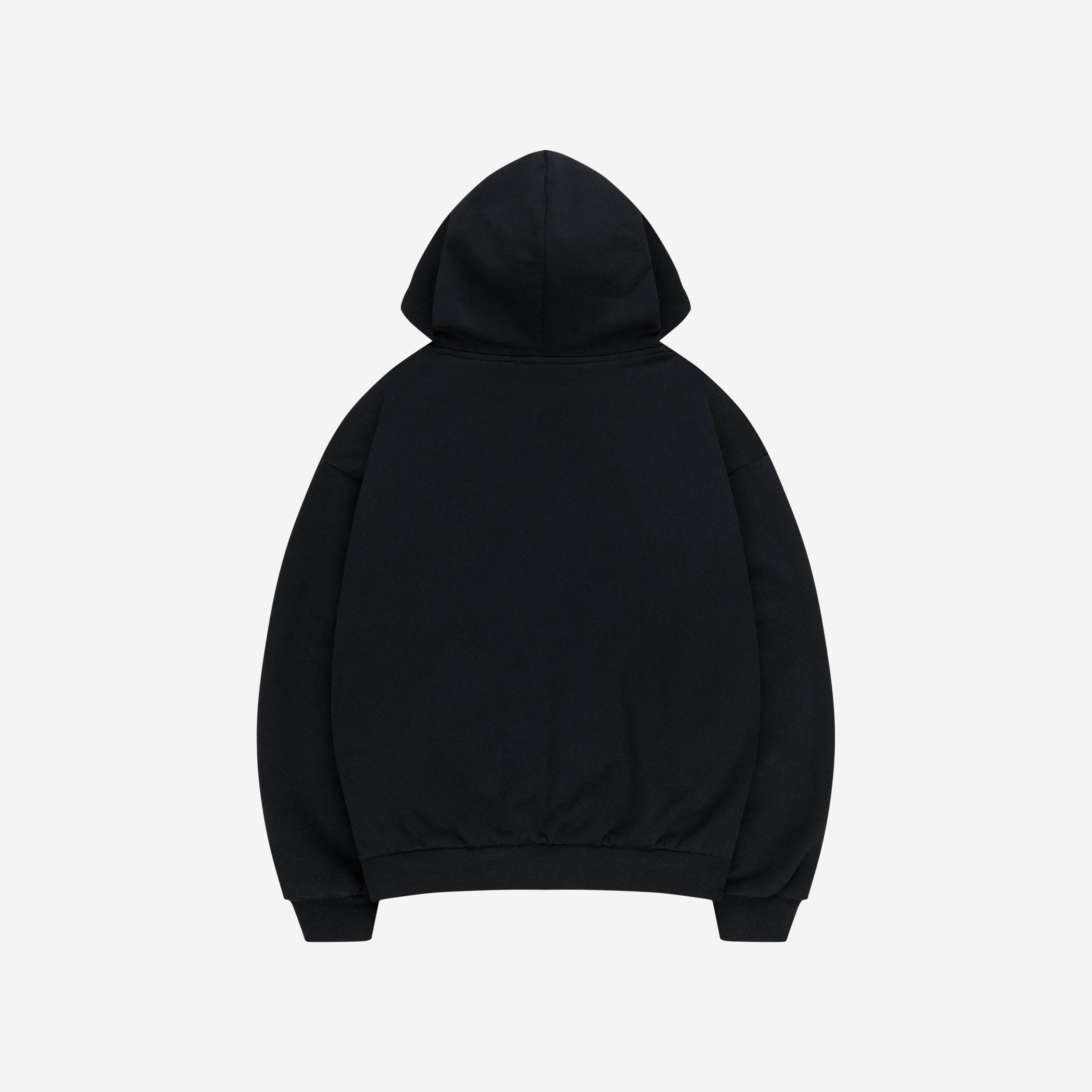 REVERSIBLE PLAID ZIP HOODIE BLACK