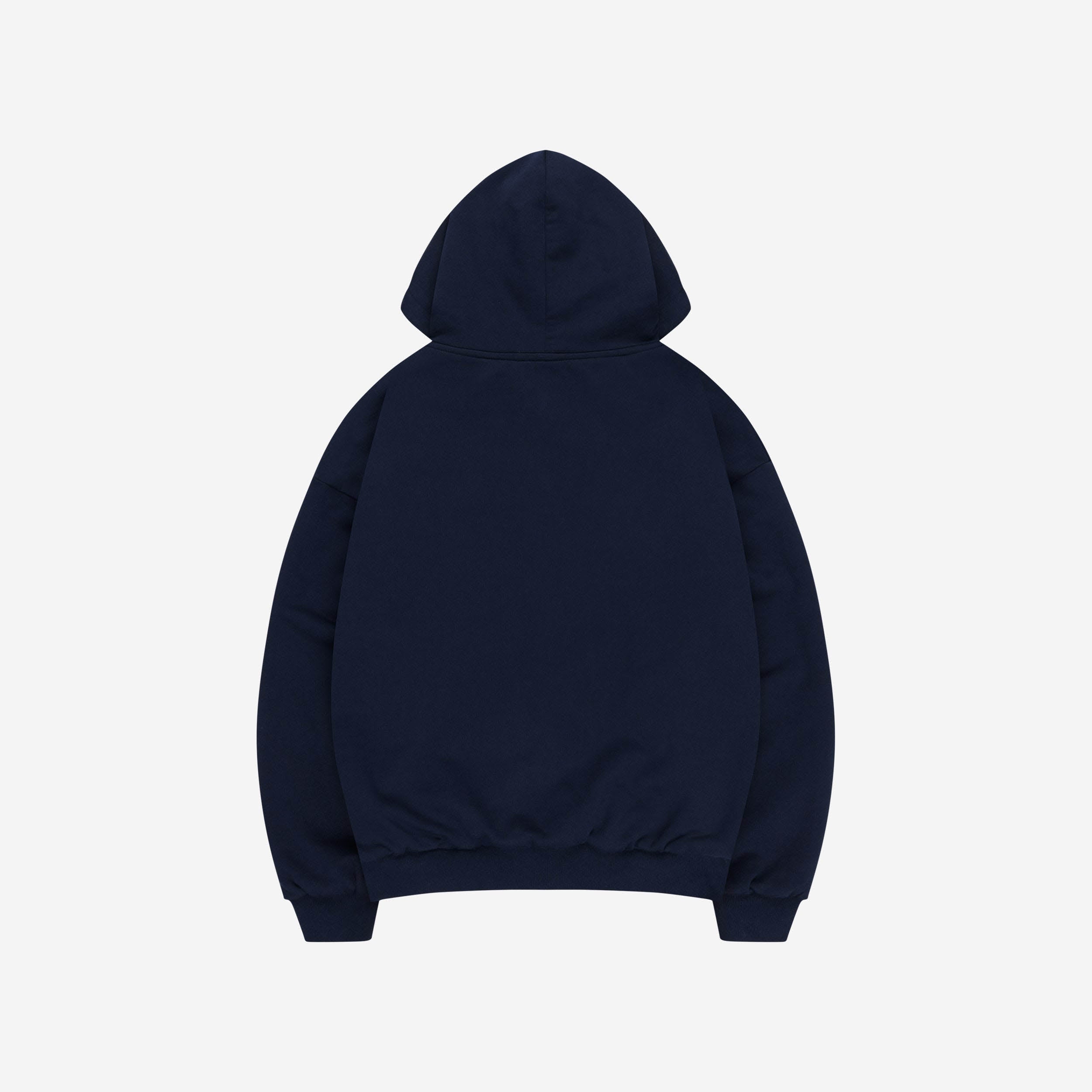 REVERSIBLE PLAID ZIP HOODIE NAVY