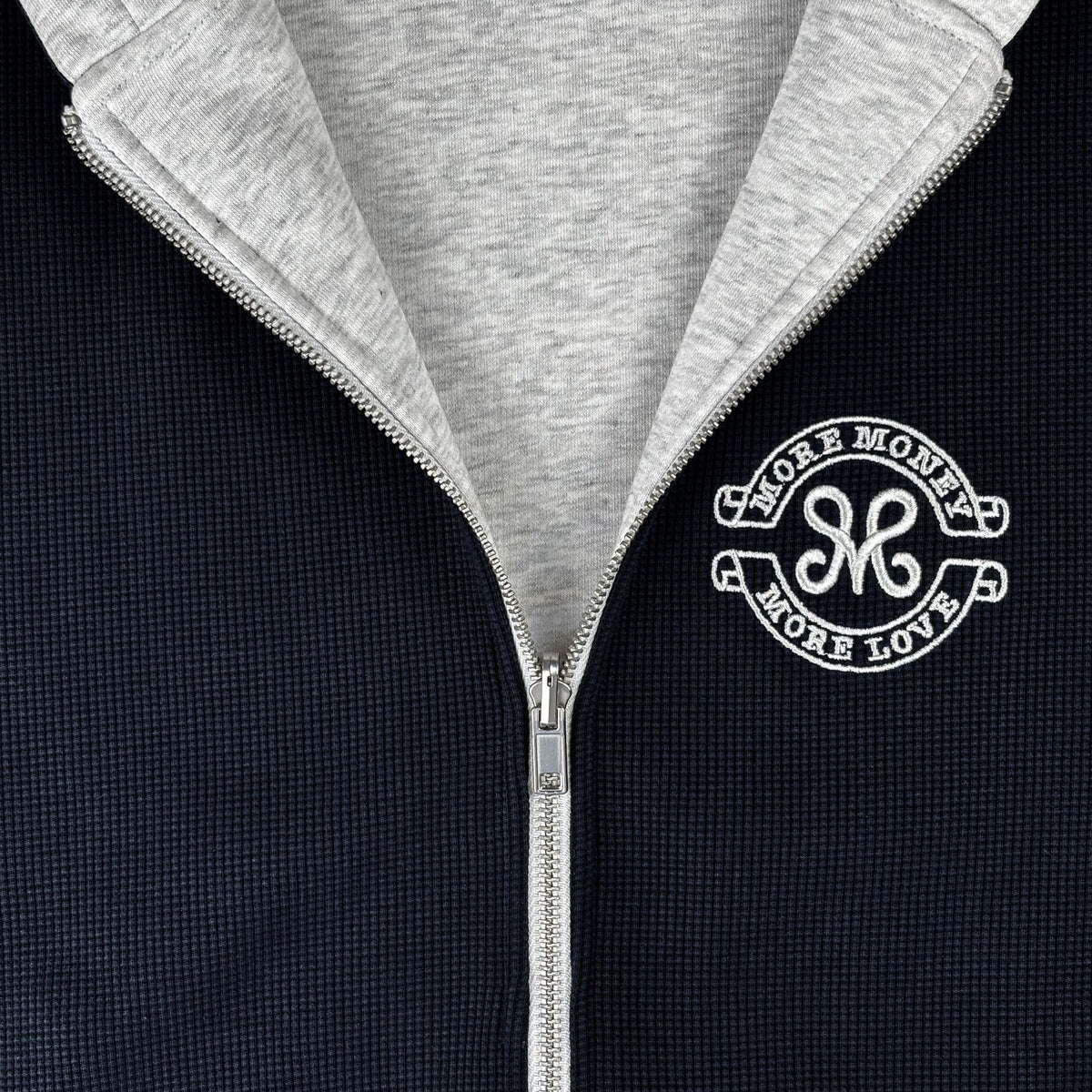 REVERSIBLE LEGACY WAFFLE ZIP HOODIE DARK NAVY